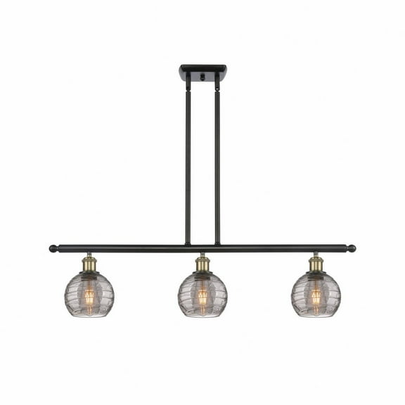 Innovations Lighting - Athens Deco Swirl - 3 Light Island In Industrial Style-9