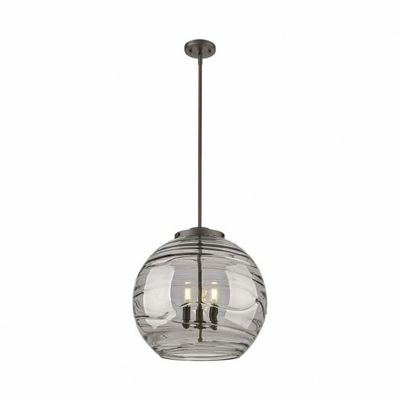 Innovations Lighting - Athens Deco Swirl - 3 Light Pendant In Industrial
