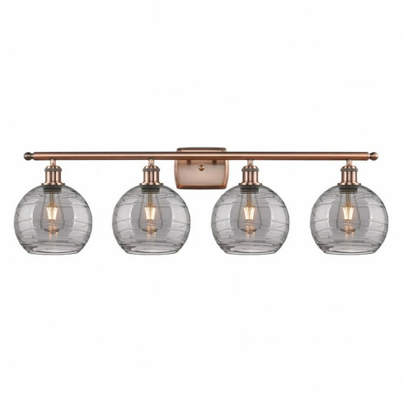 Innovations Lighting - Athens Deco Swirl - 4 Light Bath Vanity In Industrial