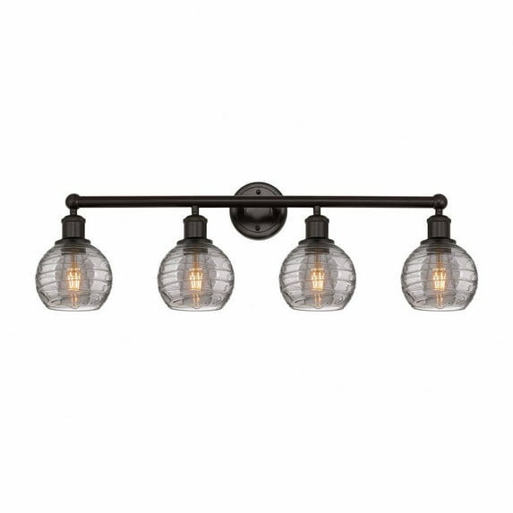 Innovations Lighting - Athens Deco Swirl - 4 Light Bath Vanity In Industrial