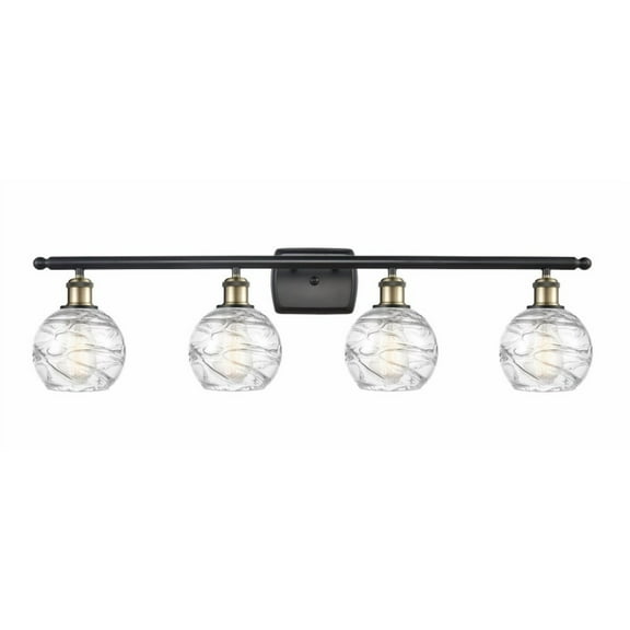 Innovations Lighting - Athens Deco Swirl - 4 Light Bath Vanity In Industrial