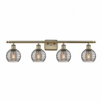 Innovations Lighting - Athens Deco Swirl - 4 Light Bath Vanity In Industrial