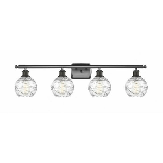 Innovations Lighting - Athens Deco Swirl - 4 Light Bath Vanity In Industrial