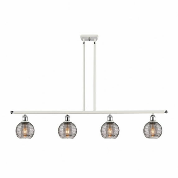 Innovations Lighting - Athens Deco Swirl - 4 Light Island In Industrial Style-8