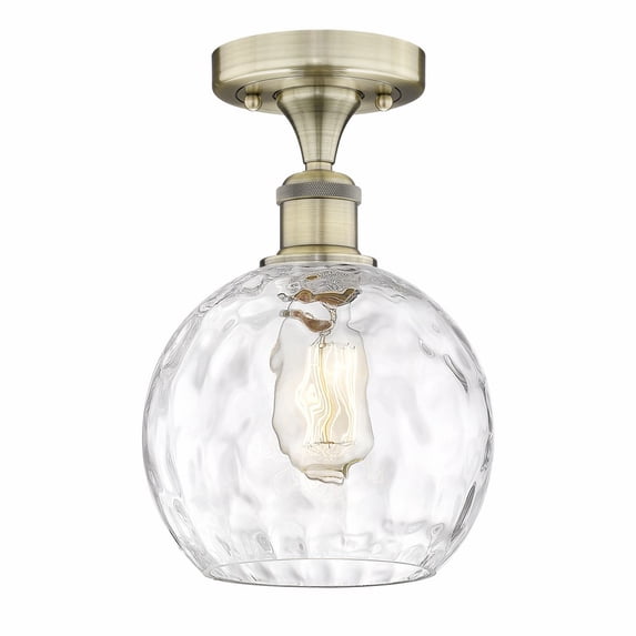 Innovations Lighting - Athens Water Glass - 1 Light Semi-Flush Mount In