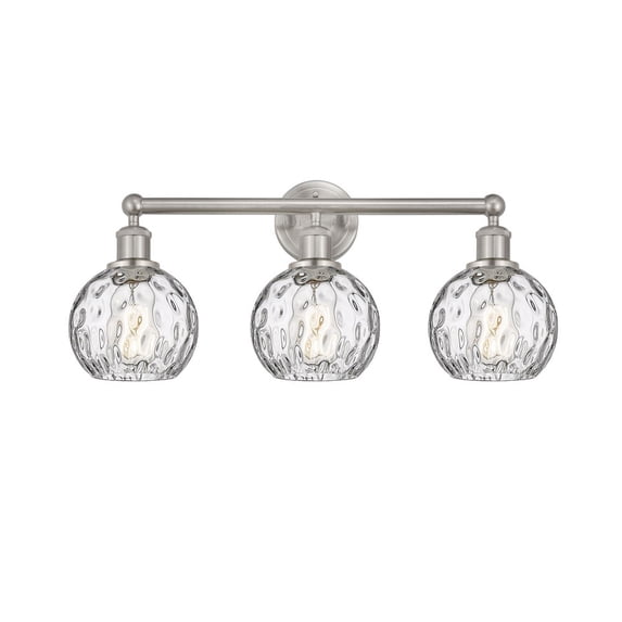 Innovations Lighting - Athens Water Glass - 3 Light Bath Vanity In Industrial