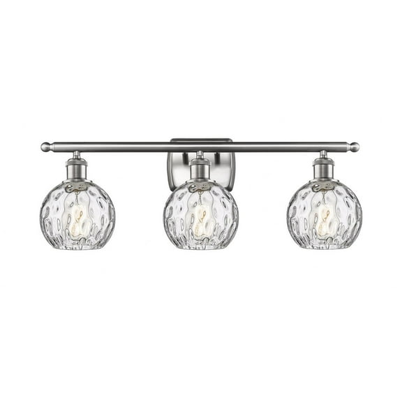 Innovations Lighting - Athens Water Glass - 3 Light Bath Vanity In Industrial