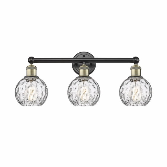 Innovations Lighting - Athens Water Glass - 3 Light Bath Vanity In Industrial