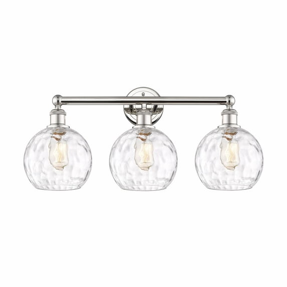 Innovations Lighting - Athens Water Glass - 3 Light Bath Vanity In Modern