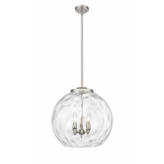 Innovations Lighting - Athens Water Glass - 3 Light Pendant In Industrial