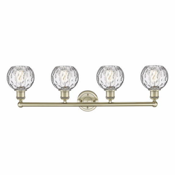 Innovations Lighting - Athens Water Glass - 4 Light Bath Vanity In Industrial