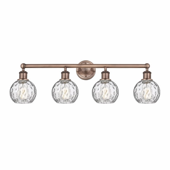 Innovations Lighting - Athens Water Glass - 4 Light Bath Vanity In Industrial