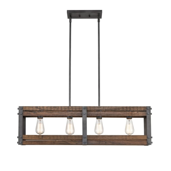 Innovations Lighting - Austin - 4 Light Stem Hung Island In Farmhouse