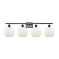 thumbnail image 1 of Innovations Lighting  Ballston Athens - 4 Light 36" Bath Vanity Light - 8" Shade Matte Black Finish/Matte White, 1 of 5
