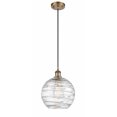 thumbnail image 1 of Innovations Lighting  Ballston Athens Deco Swirl - 1 Light 10" Cord Hung Mini Pendant Brushed Brass, 1 of 2