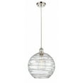 thumbnail image 1 of Innovations Lighting  Ballston Athens Deco Swirl - 1 Light 12" Cord Hung Mini Pendant Polished Nickel, 1 of 5