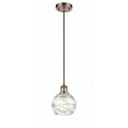 thumbnail image 1 of Innovations Lighting  Ballston Athens Deco Swirl - 1 Light 6" Cord Hung Mini Pendant Antique Copper, 1 of 4