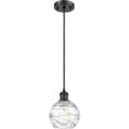thumbnail image 1 of Innovations Lighting  Ballston Athens Deco Swirl - 1 Light 6" Cord Hung Mini Pendant Matte Black, 1 of 2