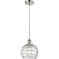 thumbnail image 1 of Innovations Lighting  Ballston Athens Deco Swirl - 1 Light 8" Cord Hung Mini Pendant Brushed Satin Nickel, 1 of 5