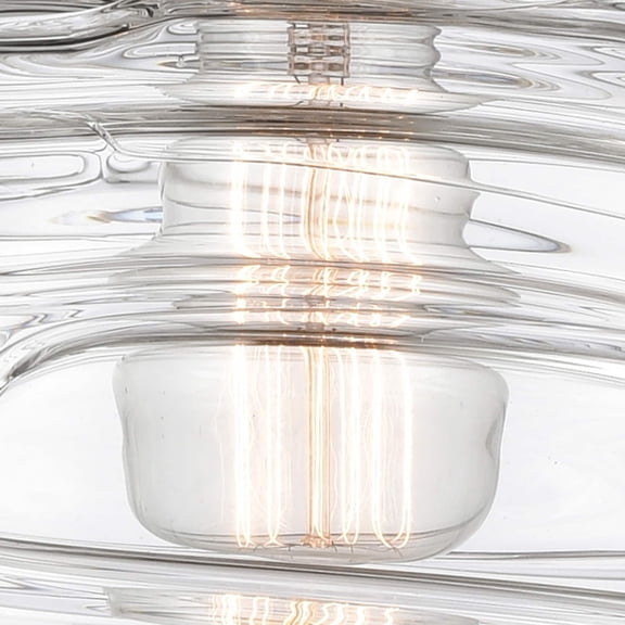 Innovations Lighting Ballston Cobbleskill - 1 Light 5" Semi-Flush Mount Deco Swirl/Satin Gold