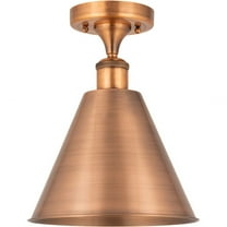 Innovations Lighting  Ballston Cone - 1 Light 12" Semi-Flush Mount Antique Copper