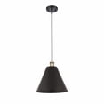 thumbnail image 1 of 516-1S-BAB-MBC-12-BK Innovations Lighting Ballston Cone - 1 Light Pendant In Industrial Style-12.75 Inches Tall and 12 Inches Wide-Black Antique Brass, 1 of 1