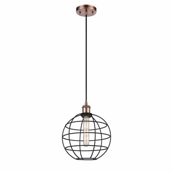 Innovations Lighting Ballston Lake Placid - 1 Light 10" Cord Hung Pendant Antique Copper