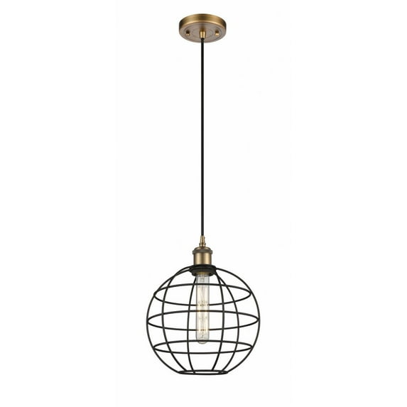 Innovations Lighting Ballston Lake Placid - 1 Light 10" Cord Hung Pendant Brushed Brass
