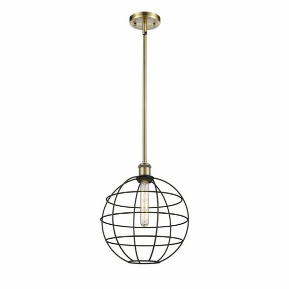 Innovations Lighting  Ballston Lake Placid - 1 Light 12" Stem Hung Pendant Antique Brass
