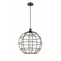 Innovations Lighting Ballston Lake Placid - 1 Light 16" Cord Hung Pendant Matte Black