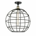 thumbnail image 1 of Innovations Lighting  Ballston Lake Placid - 1 Light 16" Semi-Flush Mount Black Antique Brass, 1 of 5