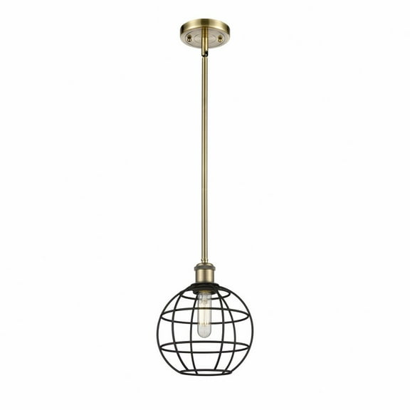 Innovations Lighting  Ballston Lake Placid - 1 Light 8" Stem Hung Pendant Antique Brass