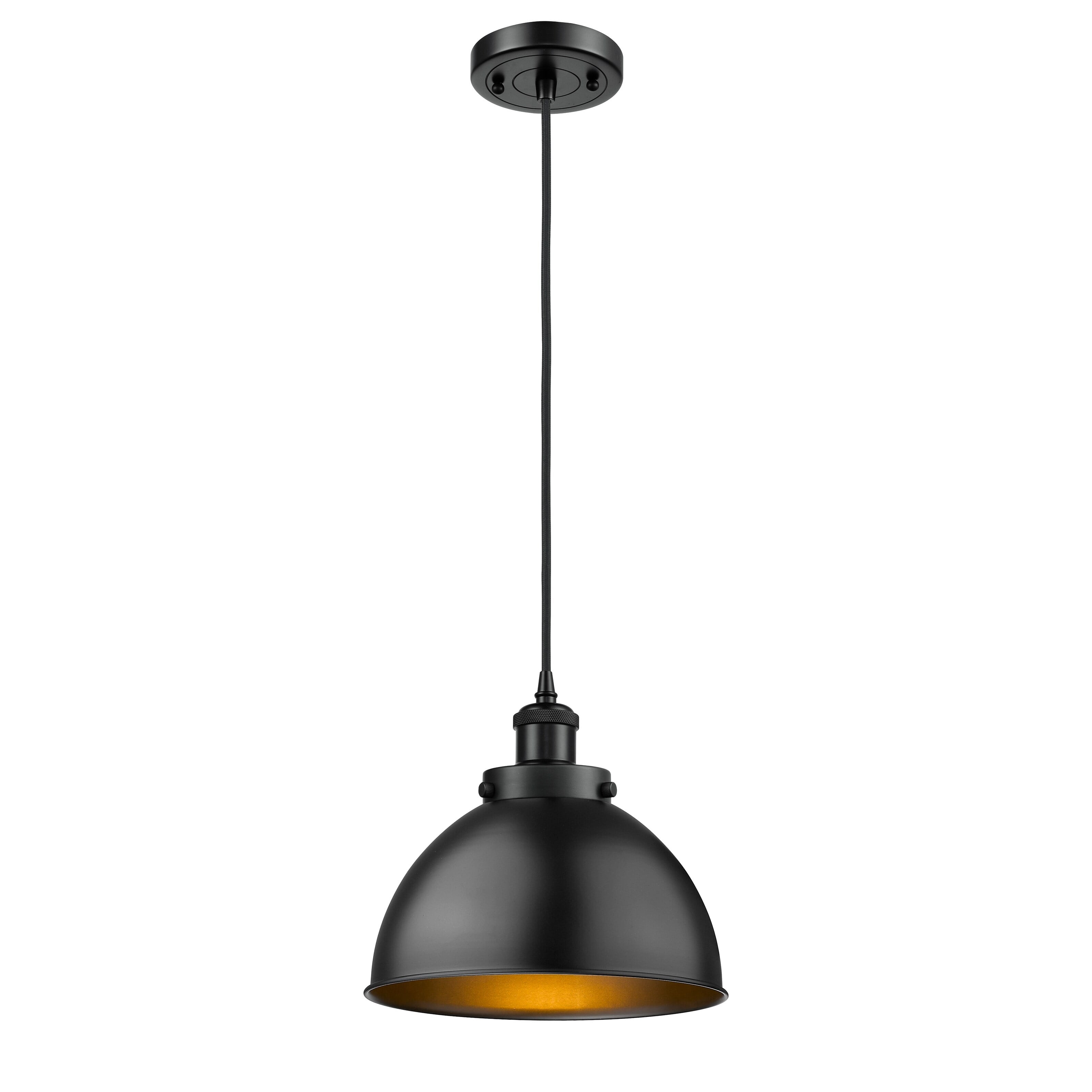 Urban Mini 10" Matte Black Pendant with Adjustable Cord