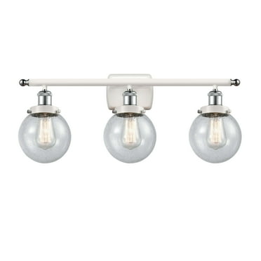 Innovations Lighting  Ballston Urban Beacon - 3 Light 26" Bath Vanity Light Seedy/White and Polished Chrome Finish