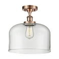 thumbnail image 1 of Innovations Lighting  Ballston Urban Bell - 1 Light 12" Semi-Flush Mount Clear/Antique Copper, 1 of 5