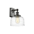 thumbnail image 1 of Innovations Lighting  Ballston Urban Bell - 1 Light 8" Sconce Oil Rubbed Bronze/Clear Deco Swirl, 1 of 5
