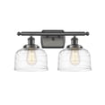 thumbnail image 1 of Innovations Lighting  Ballston Urban Bell - 2 Light 18" Bath Vanity Light Oil Rubbed Bronze Finish/Clear Deco Swirl, 1 of 5