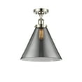 thumbnail image 1 of Innovations Lighting  Ballston Urban Cone - 1 Light 12" Semi-Flush Mount Polished Nickel/Plated Smoke, 1 of 5