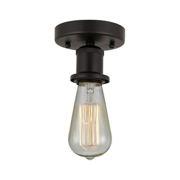 Open Box Innovations Lighting - Bare Bulb - 1 Light Semi-Flush Mount In Industrial