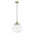 thumbnail image 1 of Innovations Lighting  Beacon - 1 Light 14" Cord Hung Mini Pendant Antique Brass/Clear, 1 of 5