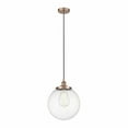 thumbnail image 1 of Innovations Lighting  Beacon - 1 Light 14" Cord Hung Mini Pendant Clear/Antique Copper, 1 of 5