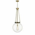 thumbnail image 1 of Innovations Lighting  Beacon - 1 Light 16" Pendant Clear/Brushed Brass, 1 of 5