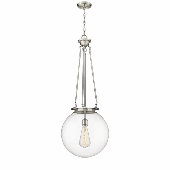 Innovations Lighting  Beacon - 1 Light 16" Pendant Clear/Satin Nickel