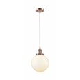 thumbnail image 1 of 201C-AC-G201-8 Innovations Lighting Beacon - 1 Light Cord Hung Mini Pendant In Industrial Style-11.5 Inches Tall and 8 Inches Wide-Antique Copper, 1 of 2