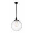 thumbnail image 1 of Innovations Lighting  Beacon - 1 Light 14" Cord Hung Mini Pendant. Seedy/Matte Black, 1 of 5