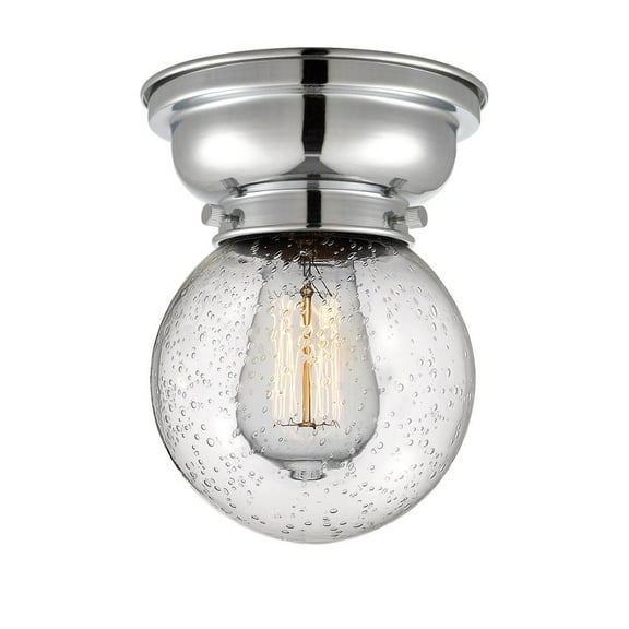 623-1F-PC-G204-6-Innovations Lighting-Beacon - 1 Light Flush Mount In Industrial Style-7.15 Inches Tall and 6.25 Inches Wide-Polished Chrome