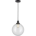 thumbnail image 1 of 616-1PH-BK-G202-12 Innovations Lighting Beacon - 1 Light Mini Pendant In Industrial Style-15 Inches Tall and 12 Inches Wide-Matte Black Finish-Clear, 1 of 2