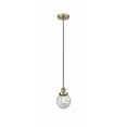thumbnail image 1 of 616-1PH-AB-G204-6 Innovations Lighting Beacon - 1 Light Mini Pendant In Industrial Style-9.5 Inches Tall and 6 Inches Wide-Antique Brass Finish-Seedy, 1 of 7