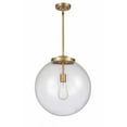 thumbnail image 1 of 221-1S-BB-G204-16 Innovations Lighting Beacon - 1 Light Pendant In Industrial Style-17 Inches Tall and 16 Inches Wide-Brushed Brass Finish-Seedy Glass, 1 of 2