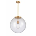 thumbnail image 1 of 221-1S-SG-G204-16 Innovations Lighting Beacon - 1 Light Pendant In Industrial Style-17 Inches Tall and 16 Inches Wide-Satin Gold Finish-Seedy Glass, 1 of 2